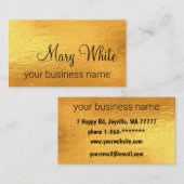 ゴールドフォイルトレンディークラシックリッチシックグラムラグジュアリー 名刺 (正面/裏面)