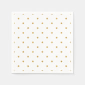 ゴールドフォイルドットメタリックホステスエンタテインメントパーティー スタンダードカクテルナプキン (正面)