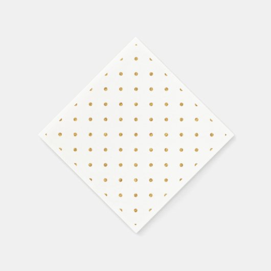 ゴールドフォイルドットメタリックホステスエンタテインメントパーティー スタンダードカクテルナプキン (角)
