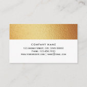 ゴールドフォイルドラゴンフライ – 名刺 (裏面)