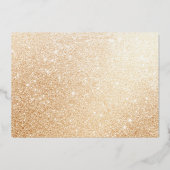 ゴールドフォイルドレスフィフティ&ファブ50th誕生日パーティー 箔招待状 (裏面)