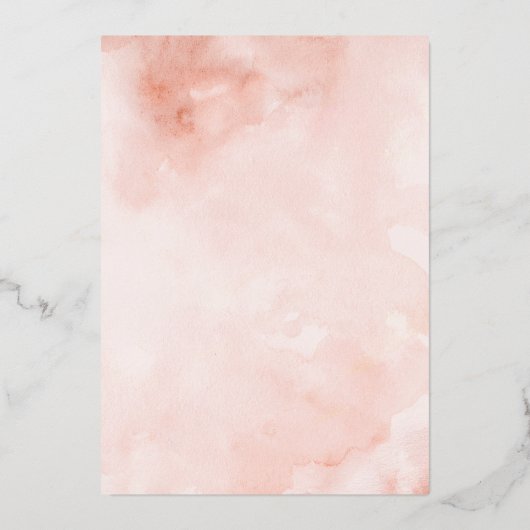 ゴールドフォイルネイビー赤面フローラリースキンセアニェラ 箔招待状 (裏面)