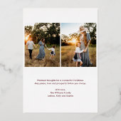 ゴールドフォイルハッピーホリデーズフォトクリスマスカード 箔招待状 (裏面)