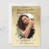 ゴールドフォイルハローフォトコラージュキンセアニラ 招待状 (正面)