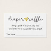 ゴールドフォイルハートおむつラッフルベビーシャワー (正面)