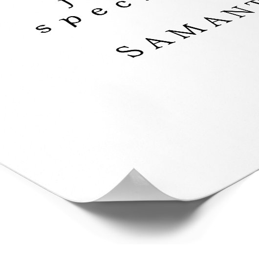 ゴールドフォイルハートエレガントなウェディングウェルカムサイン ポスター (角)