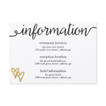 ゴールドフォイルハートクラフト紙情報カード