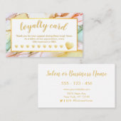 ゴールドフォイルハートパステルカラー ロイヤリティカード (正面/裏面)