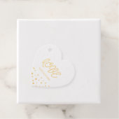 ゴールドフォイルハートラブバレンタインデイギフトラベル フェイバータグ (箱)