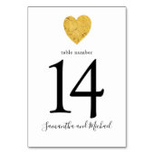 ゴールドフォイルハート テーブルナンバー (裏面)