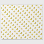 ゴールドフォイルハート ラッピングペーパー (フラット)