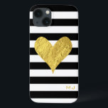 ゴールドフォイルハート iPhone 13ケース<br><div class="desc">カスタマイズ♡名前、モノグラム、メッセージなどを追加♡フォントを使お気に入りの用。♡色のカスタム追加ご注意ください♡オンラインで表示される色は、実際の製品からわずかに異なる場合がある。♡このデザインは、金属金ゴールドに見えるように設計された要素を有するが、この製品には金属インクや箔は印刷されない。</div>
