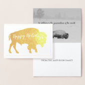 ゴールドフォイルバッファローホリデーソロー引用文 箔カード (ディスプレー)