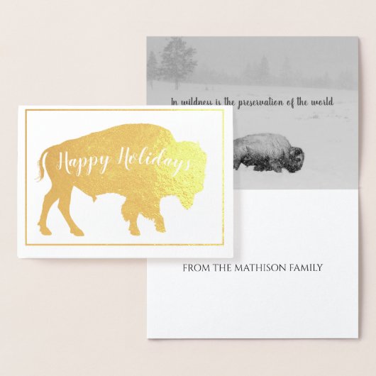 ゴールドフォイルバッファローホリデーソロー引用文 箔カード (ディスプレー)