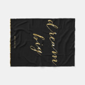 ゴールドフォイルパーソナライズされたドリームビッグブランケット フリースブランケット (正面(横))