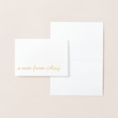 ゴールドフォイルパーソナライズされたノートカード 箔カード (ディスプレー)