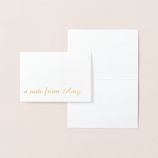 ゴールドフォイルパーソナライズされたノートカード 箔カード (ディスプレー)