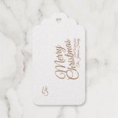 ゴールドフォイルパーソナライズされたファミリークリスマスフォイルカード ギフトタグ (裏面)