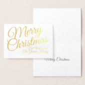 ゴールドフォイルパーソナライズされたファミリークリスマスフォイルカード 箔カード (ディスプレー)