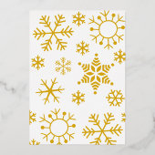 ゴールドフォイルパーソナライズされたファミリーフォトクリスマス 箔シーズンカード (裏面)