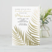 ゴールドフォイルパーム葉ブライダルシャワー 招待状 (スタンド正面)
