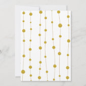 ゴールドフォイルビーズのモダンな結婚式エンゲージパーティー 招待状 (裏面)