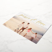 ゴールドフォイルピース&ラブホリデーフォトカード 箔シーズンカード (回転した状態)