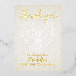 ゴールドフォイルファースト聖餐式サンキューカード 箔シーズンカード