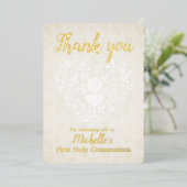 ゴールドフォイルファースト聖餐式サンキューカード 箔シーズンカード (立ち正面)