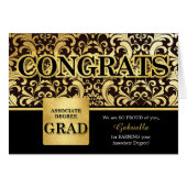 ゴールドフォイルフェイクの準学士号 (正面横)