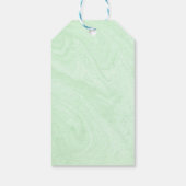 ゴールドフォイルフェイクフレーム誕生日付きグリーンクローバー ギフトタグ (裏面)