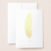 ゴールドフォイルフェザーサンキューカード 箔カード (裏面封筒付き)