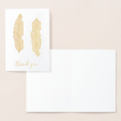 ゴールドフォイルフェザーサンキューカード 箔カード (ディスプレー)
