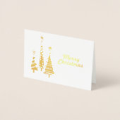 ゴールドフォイルフェスティバルクリスマスツリー 箔カード (正面)