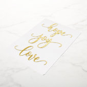 ゴールドフォイルフォトクリスマスカード 箔シーズンカード (回転した状態)