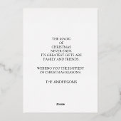 ゴールドフォイルフォトクリスマスホリデーもっとも偉大ギフト 箔シーズンカード (裏面)