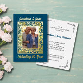 ゴールドフォイルフレーム50周年記念招待状 箔シーズンカード