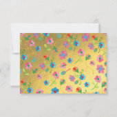 ゴールドフォイルフローラシュガースカルメキシカンフィエスタRSVP 出欠カード (裏面)