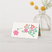 ゴールドフォイルフローラメキシカンフィエスタテーブルカード プレイスカード (裏面)