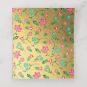 ゴールドフォイルフローラメキシカンフィエスタテーブルカード プレイスカード (内部開封)