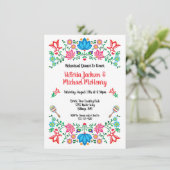 ゴールドフォイルフローラメキシカンフィエスタリハーサルディナー 招待状 (スタンド正面)