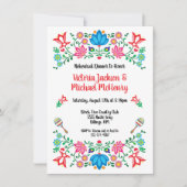 ゴールドフォイルフローラメキシカンフィエスタリハーサルディナー 招待状 (正面)