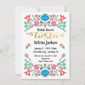 ゴールドフォイルフローラメキシコフェスタブライダルシャワー 招待状 (正面)