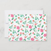 ゴールドフォイルフローラメ結婚キシカンのフィエスタRSVP 出欠カード (裏面)