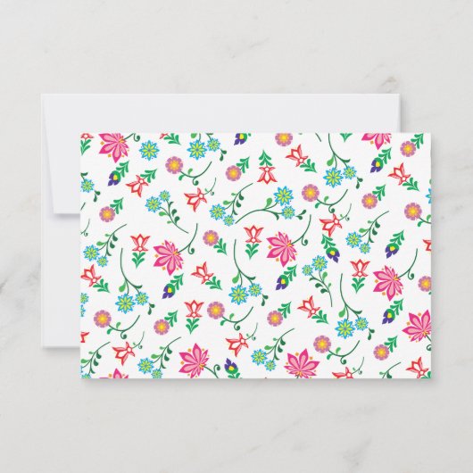 ゴールドフォイルフローラメ結婚キシカンのフィエスタRSVP 出欠カード (裏面)