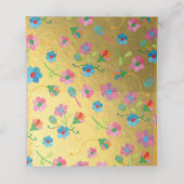 ゴールドフォイルフローラ砂糖スカルテーブルカード プレイスカード (内部開封)