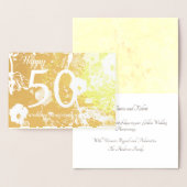 ゴールドフォイルフローラ50結婚thアニバーサリーカード 箔カード (ディスプレー)