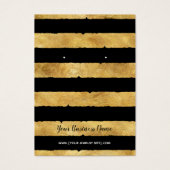 ゴールドフォイルブラックストライプのイヤリングディスプレイカード (正面)