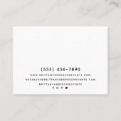 ゴールドフォイルブラックティール(緑がかった色)グリーンエテリアールカスタムビジネス 名刺 (裏面)