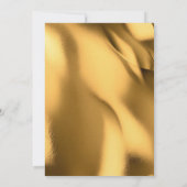 ゴールドフォイルブラックメンズアーモダンチ50誕生日 招待状 (裏面)